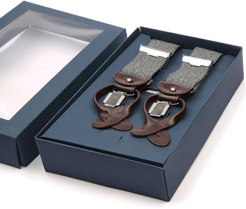 Profuomo Suspenders Anthracite Melange Verpakking