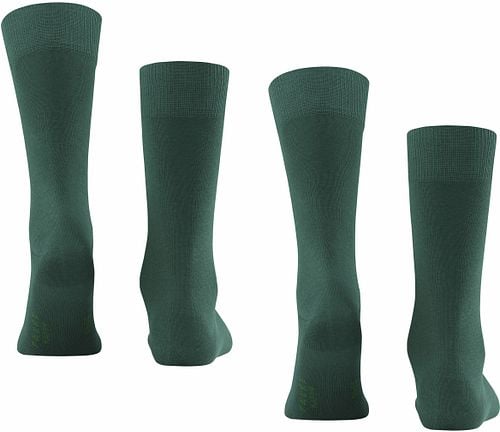 Falke Happy Socks 2-Pack Dark Green Product / Achterkant