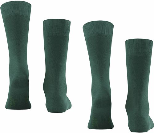 Falke Happy Sokken 2-Pack Donkergroen Product / Achterkant
