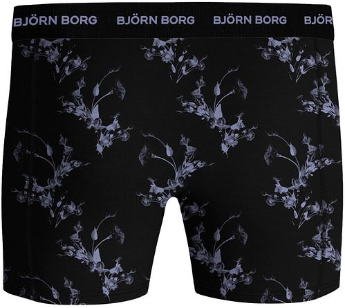Bjorn Borg Boxers Cotton Stretch 3-Pack Schwarz Blau Product / Achterkant