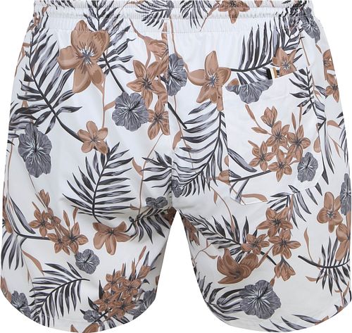 BOSS Badeshorts Piranha Druck Beige Product / Achterkant