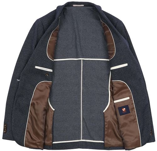 Suitable Sports Jacket Fame Checks Navy Product