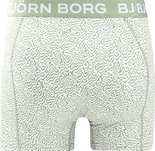 Bjorn Borg Boxers 3Pack Stretch Groen Product / Achterkant
