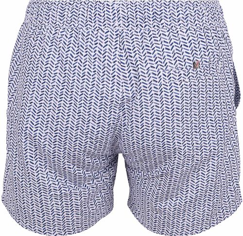 R2 Amsterdam Swimshort Print Blue Product / Achterkant