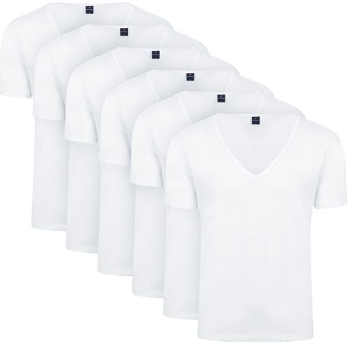 Suitable Vitaru T-Shirt Diepe V-Hals Wit 6-Pack Product