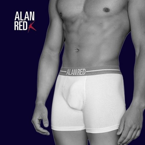 Alan Red Boxer Shorts White 2-Pack Model / Voorkant