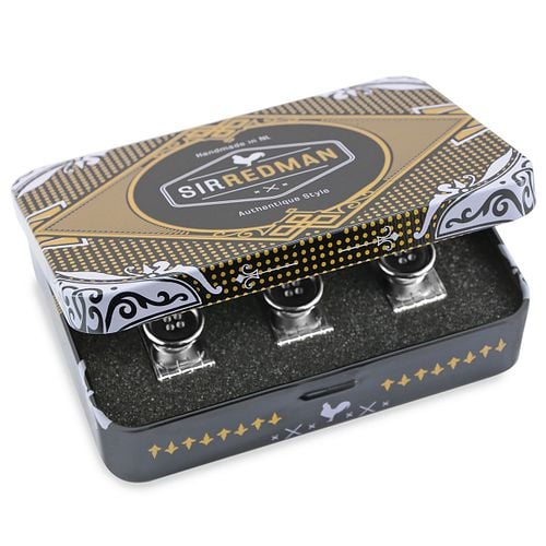 Sir Redman Suspender Buttons Silver Verpakking
