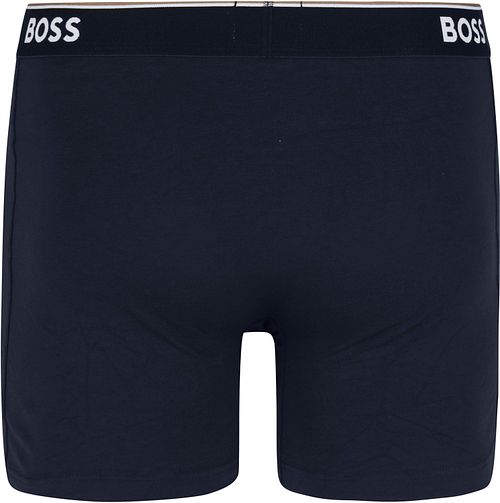 BOSS Boxershorts Power 3-Pack Donkerblauw 480 Product / Achterkant