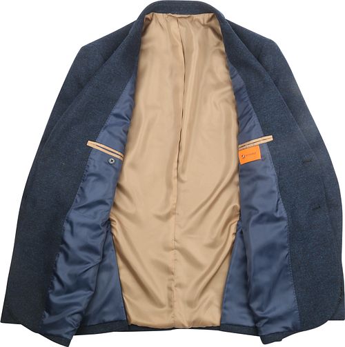 Suitable Colbert Herringbone Laine Mérinos Marine