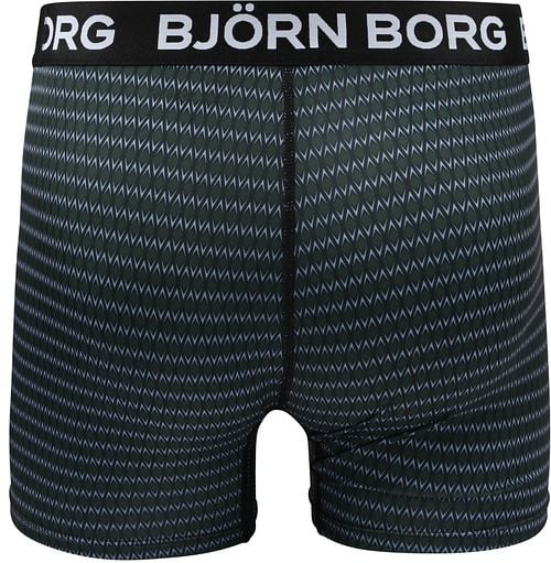 Bjorn Borg Performance Boxers 2-Pack Zwart Petrol Product / Achterkant
