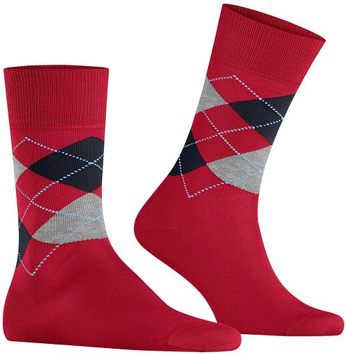 Burlington Manchester Socks Checkered Red 8048 Product