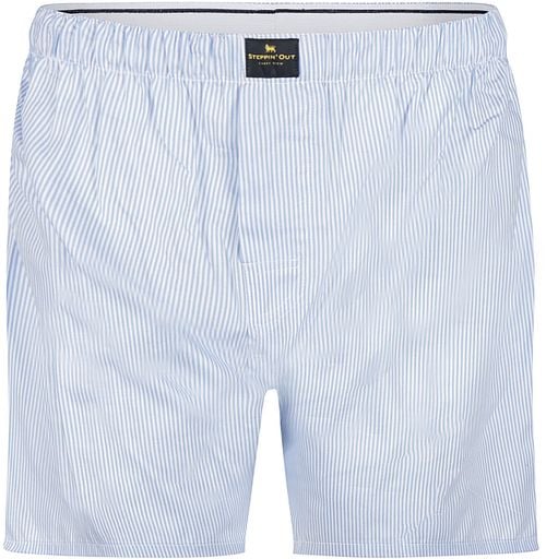 Steppin' Out Boxershort Poplin Streep Lichtblauw Product