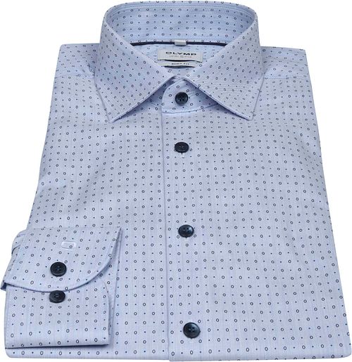 Olymp Level Five Shirt Light Blue Print Product / Detail