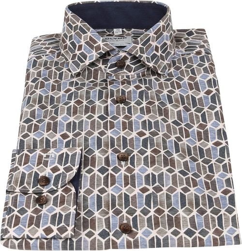 Olymp Level Five Body Fit Shirt Print Nature Product / Detail