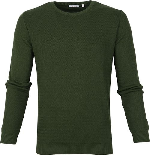 KnowledgeCotton Apparel Pullover Waves Dunkelgrun Product