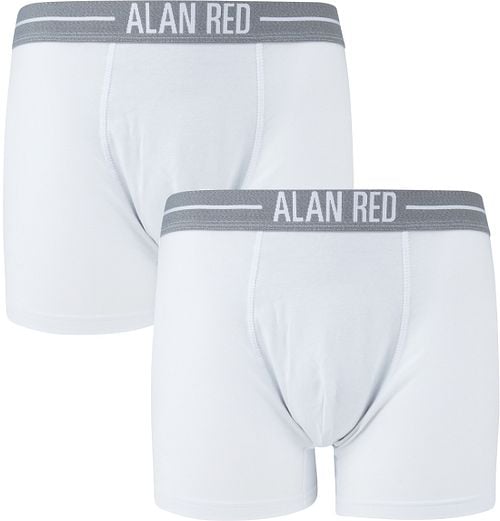Alan Red Boxer Shorts White 2-Pack Product