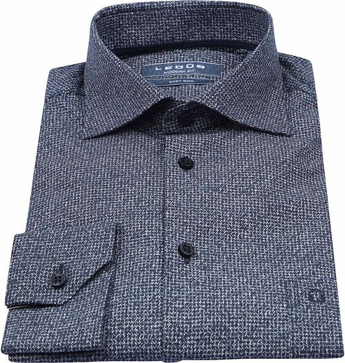 Ledub Hemd Print Navy Product / Detail