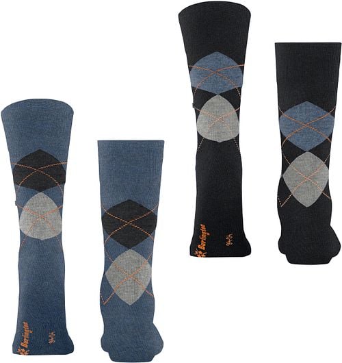Burlington Everyday 2-Pack Donkerblauw Grijs 6797 Product / Achterkant