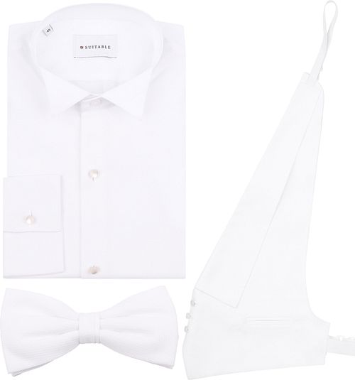 Jupe Blanche Colis Chemise + Gilet + Nœud En Coton Moldau Product