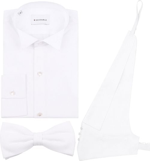 Rokwit Pakket Shirt + Vest + Strik Katoen Moldau Product
