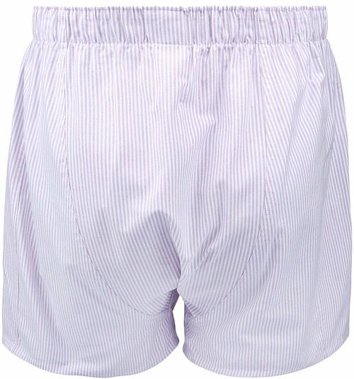 Steppin' Out Boxershort Striped Oxford Violet Product / Achterkant
