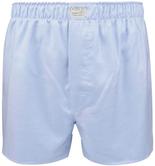 Steppin' Out Boxershort Dobby Print Bleu Product
