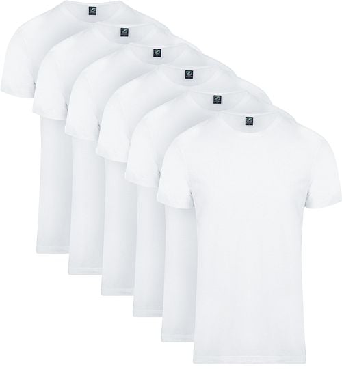 Suitable Obambo T-Shirt Round-Neck White 6-Pack Product