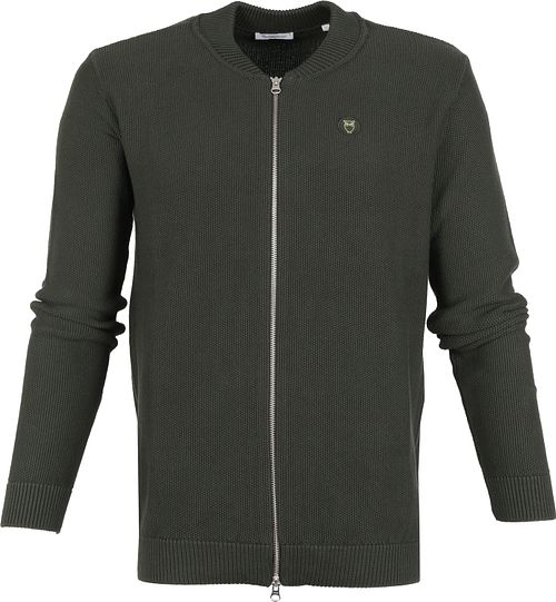 KnowledgeCotton Apparel Field Cardigan Dark Green Product