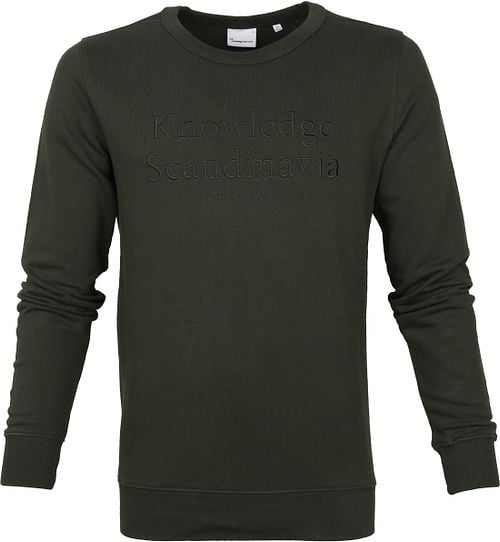 KnowledgeCotton Apparel Trui Elm Donkergroen Product
