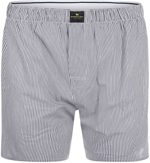 Steppin' Out Boxershort Oxford Streep Navy Product