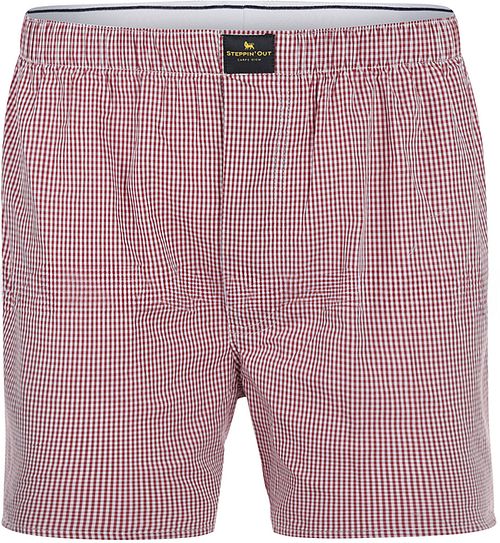 Steppin' Out Boxershort Poplin Checks Red Product