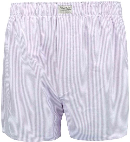 Steppin' Out Boxershort Striped Oxford Lila Product