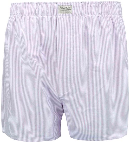 Steppin' Out Boxershort Striped Oxford Purple Product
