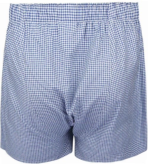 Steppin' Out Boxershort Dobby Checkered Blue Product / Achterkant