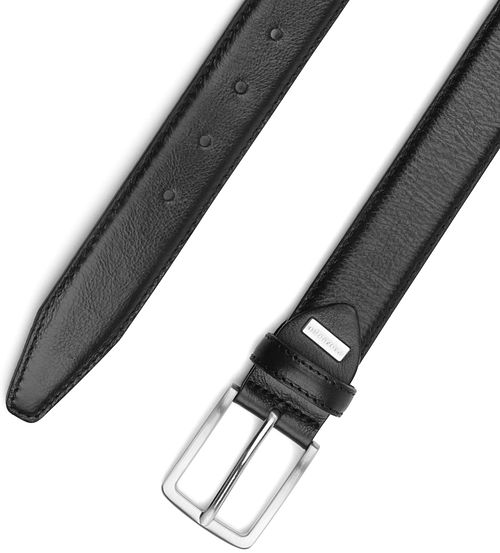 Profuomo Leather Belt Black Product / Detail