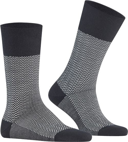 Falke Airport Herringstripe Sock Black Product