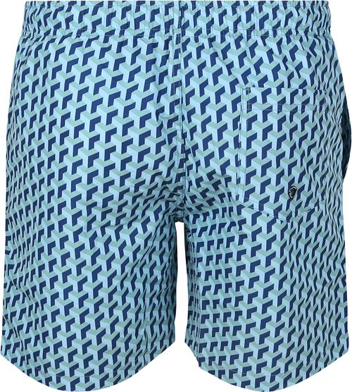 Suitable Short de Bain Impression Bleu Product / Achterkant