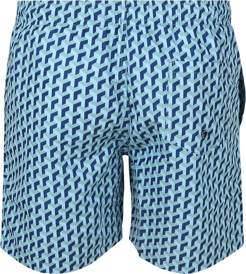 Suitable Swimshort Print Blue Product / Achterkant