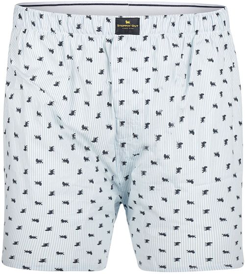 Steppin' Out Boxershort Poplin Print Light Blue Product