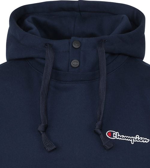 Champion Logo Hoodie Druckknöpfe Dunkelblau Product / Detail