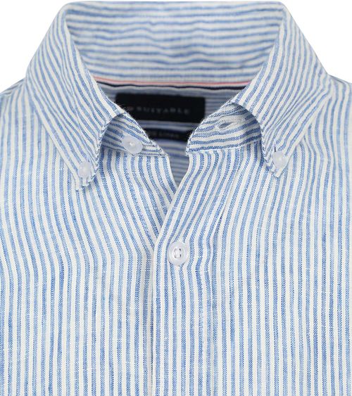 Suitable Chemise Lin Rayures Bleu Clair Product / Detail