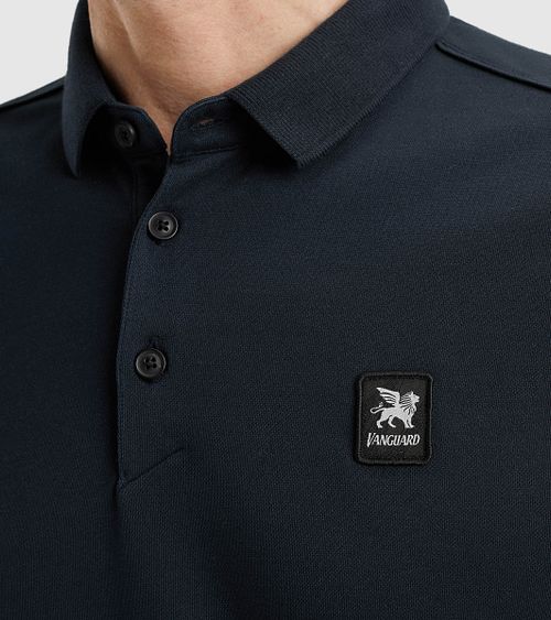 Vanguard Polo Shirt Piqué Navy Model / Detail