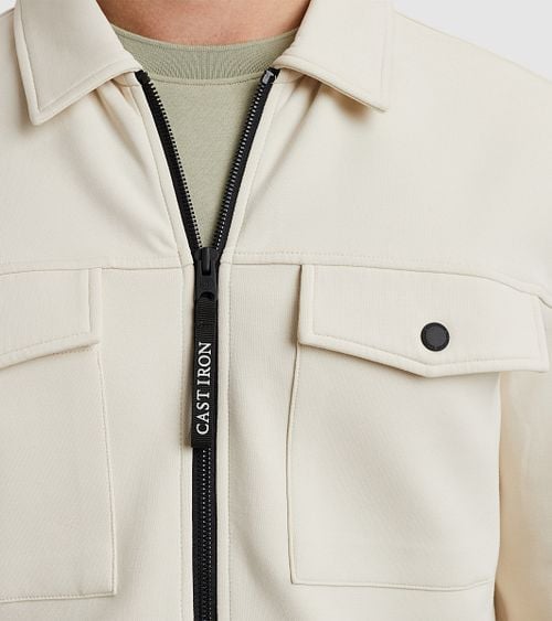 Cast Iron Overshirt Beige Model / Detail
