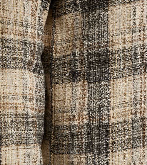 Cast Iron Overshirt Checks Green Model / Detail