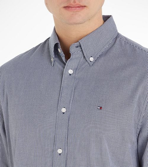 Tommy Hilfiger Shirt Checks Navy Model / Detail