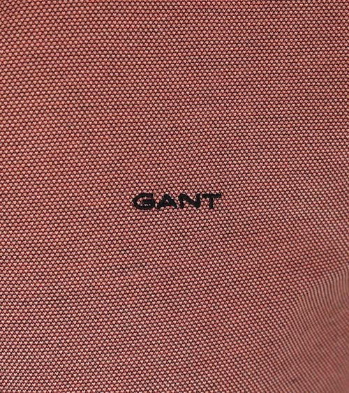 Gant Shield Oxford Piqué Poloshirt Rood Product / Detail