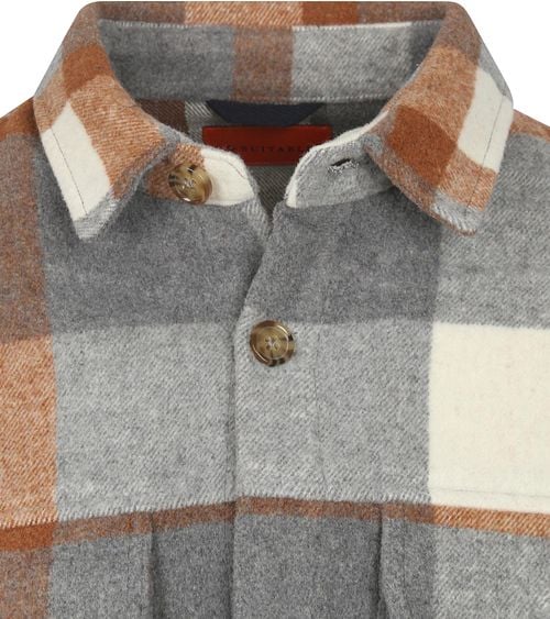 Suitable Overshirt August Wool Blend Grau Product / Detail