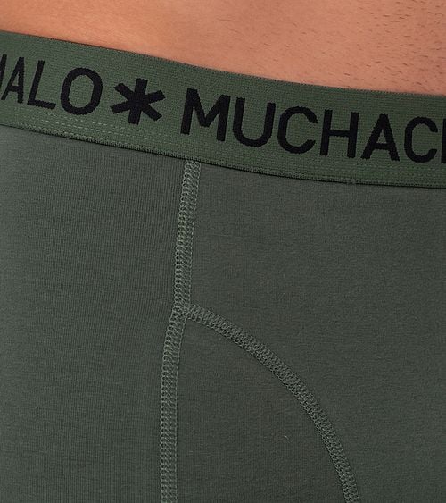 Muchachomalo Boxershorts 3-Pack Solid Groen 582 Model / Detail