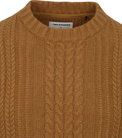 No Excess Pullover Mix Wool Knitted Brown Product / Detail