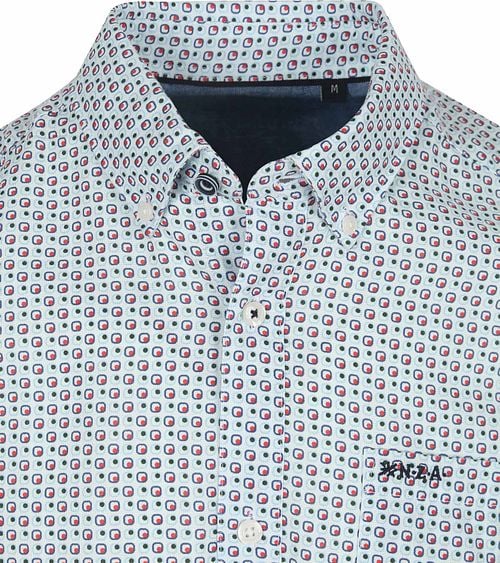 NZA Overhemd Aidan Print Blauw Product / Detail